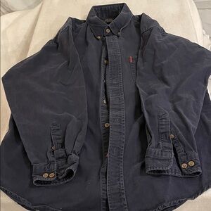 Classic Navy Button-Down Shirt for Men